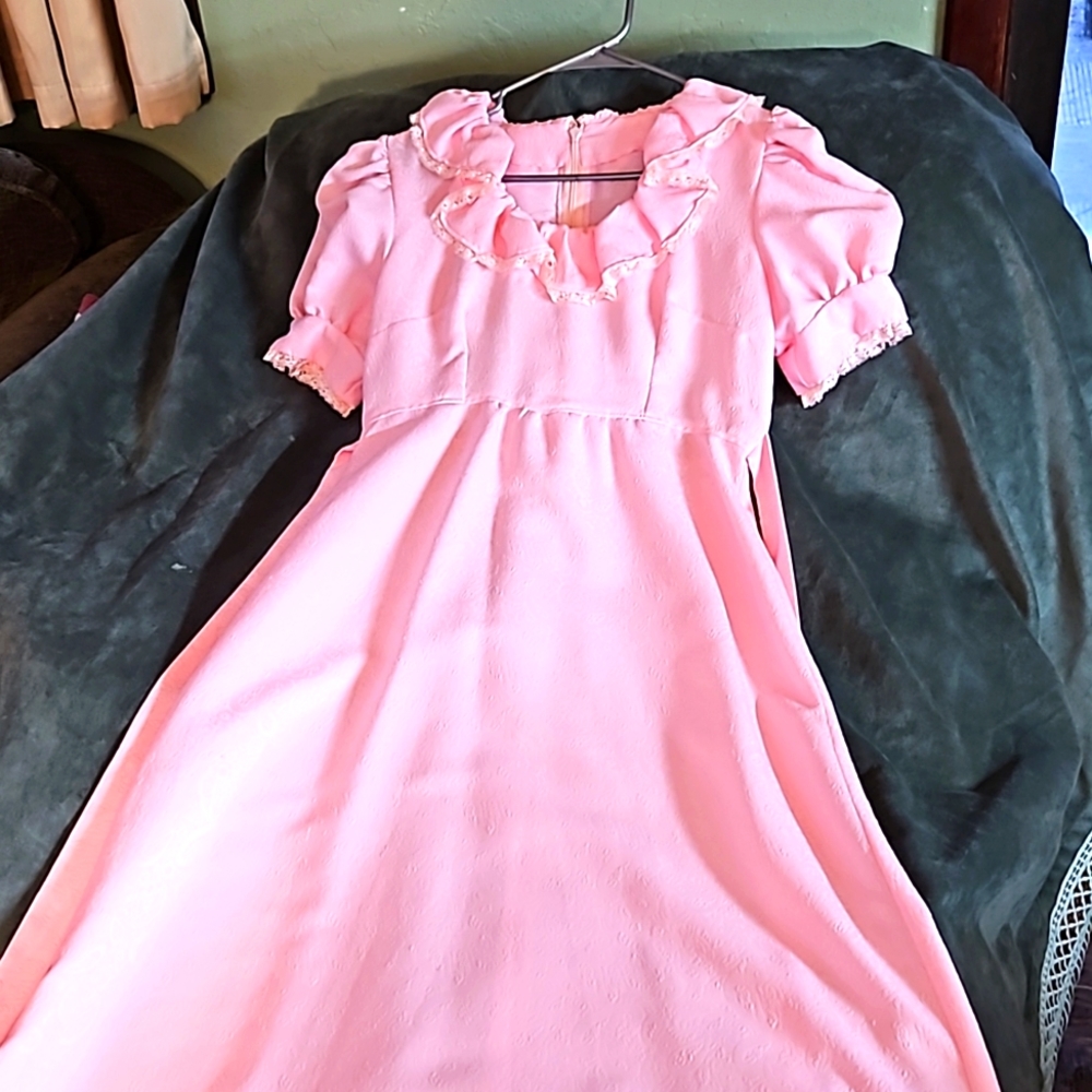 Vintage 70s pink dress